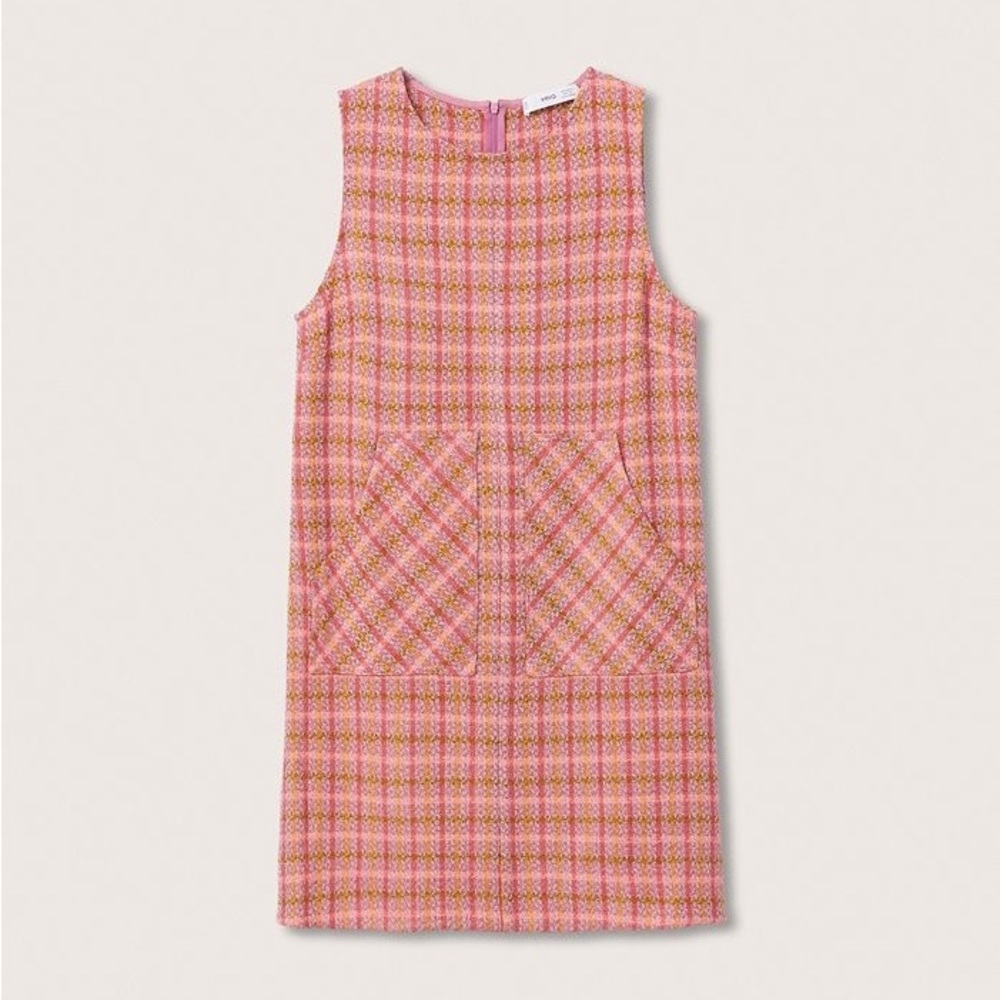 Mango Striped Tweed Mini Dress